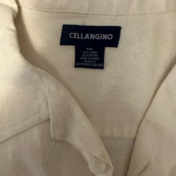 Big & Tall Men’s Linen Buttob Down Shirt - Picture 4 of 8